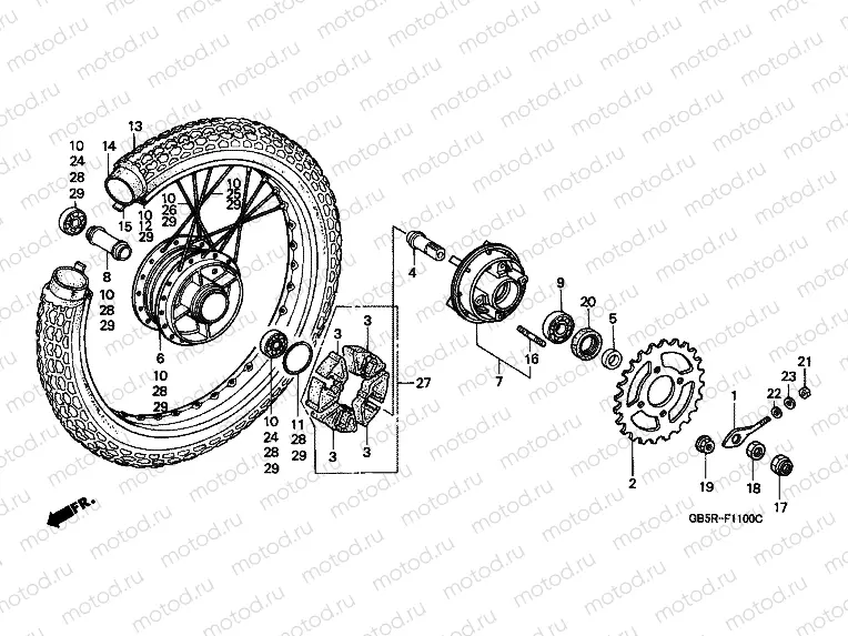 F-11 REAR WHEEL