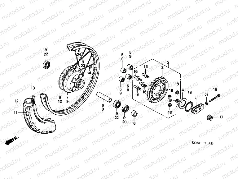 F-11 REAR WHEEL (E / ED / F / G / SD / SW)
