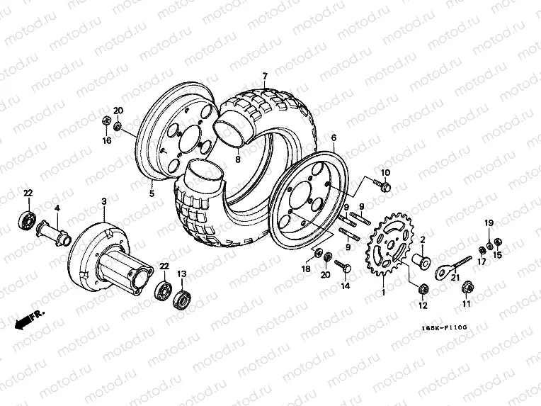 F-11 REAR WHEEL (Z50JK / JIIK / JIIIL / JM)