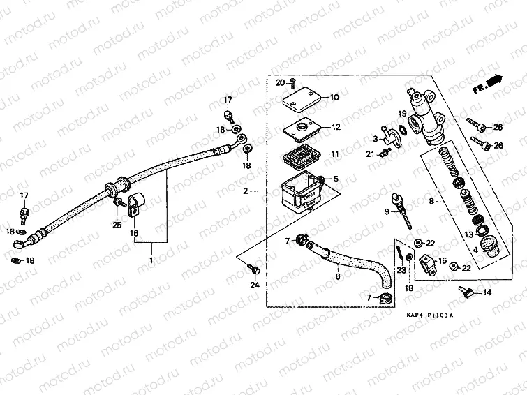 F-11 RR. BRAKE MASTER CYLINDER