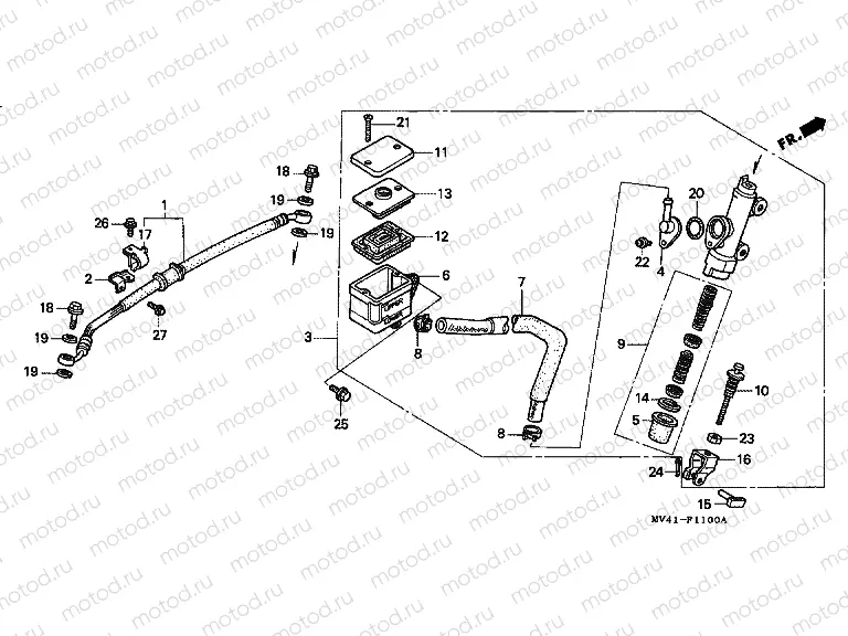 F-11 RR. BRAKE MASTER CYLINDER