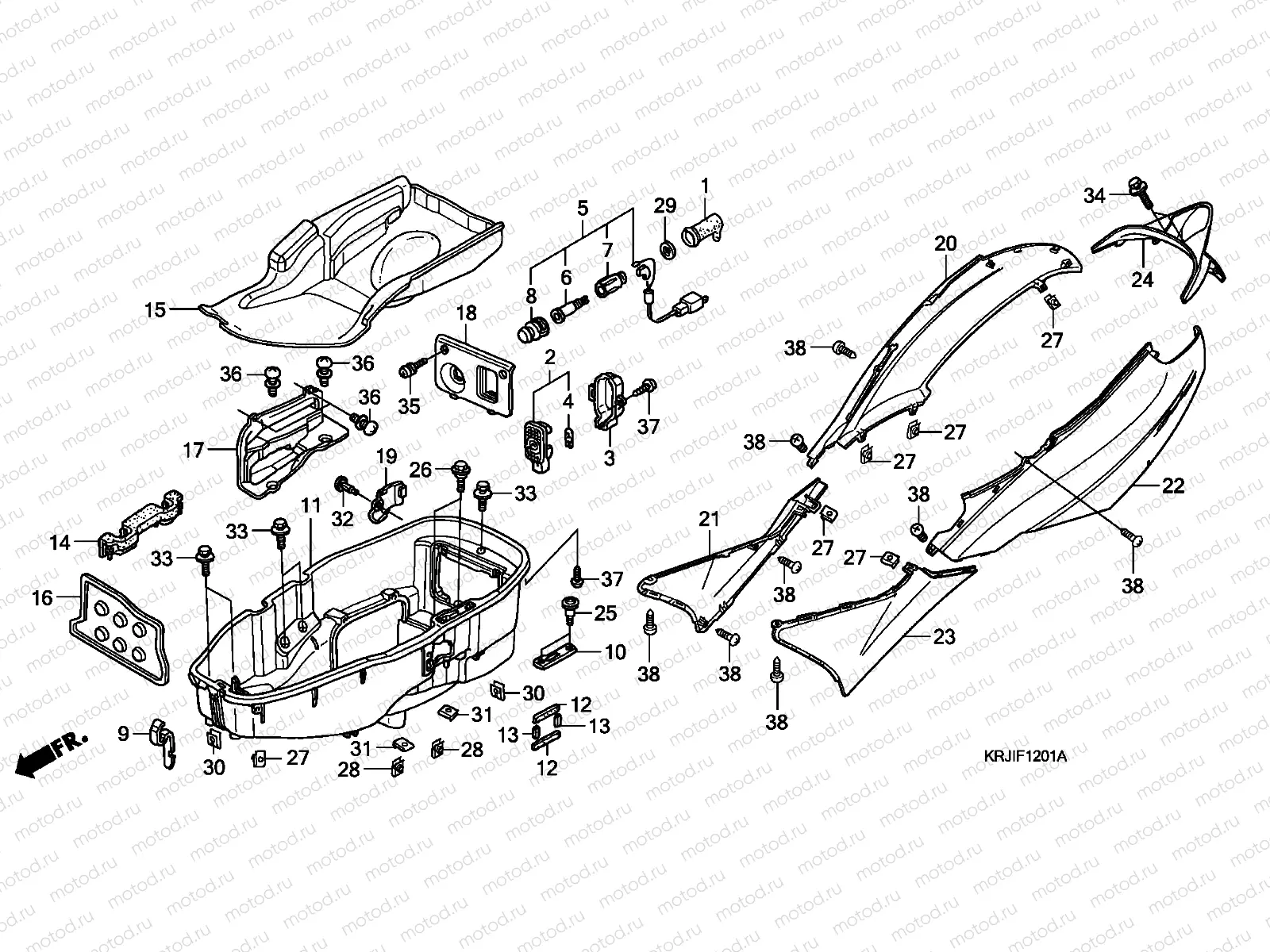 F-12-1 BODY COVER/LUGGAGE BOX (FES1257/A7)(FES1507/A7)