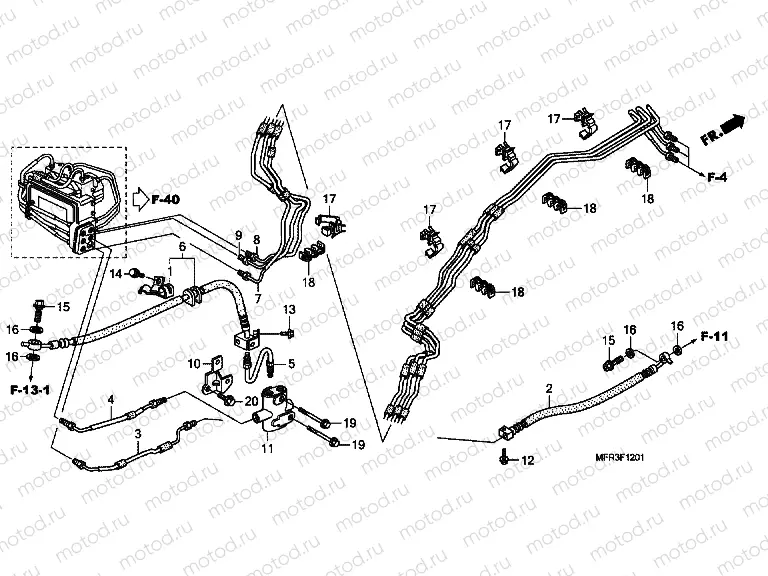 F-12-1 BRAKE CABLE (VT1300CXA)