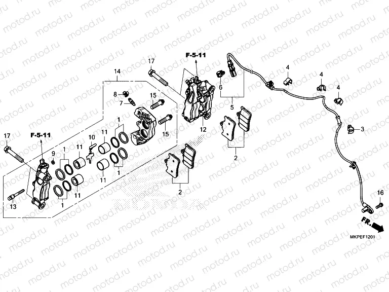 F-12-1 FRONT BRAKE CALIPER