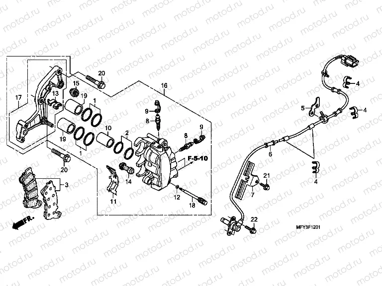F-12-1 FRONT BRAKE CALIPER (ABS)