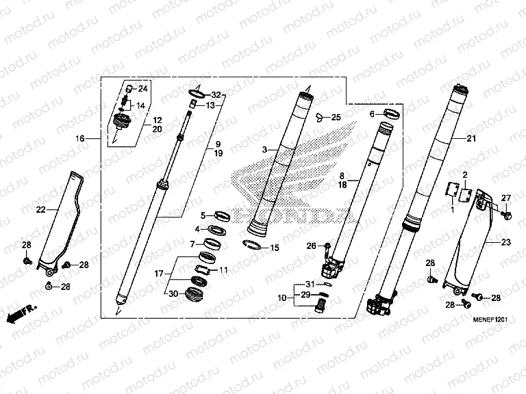 F-12-1 FRONT FORK (F / G)