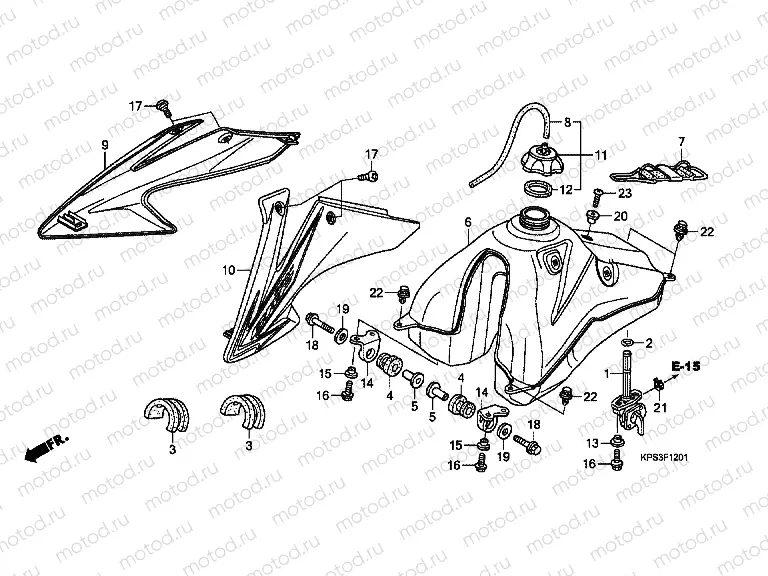F-12-1 FUEL TANK (CRF230F8 / 9 / B)