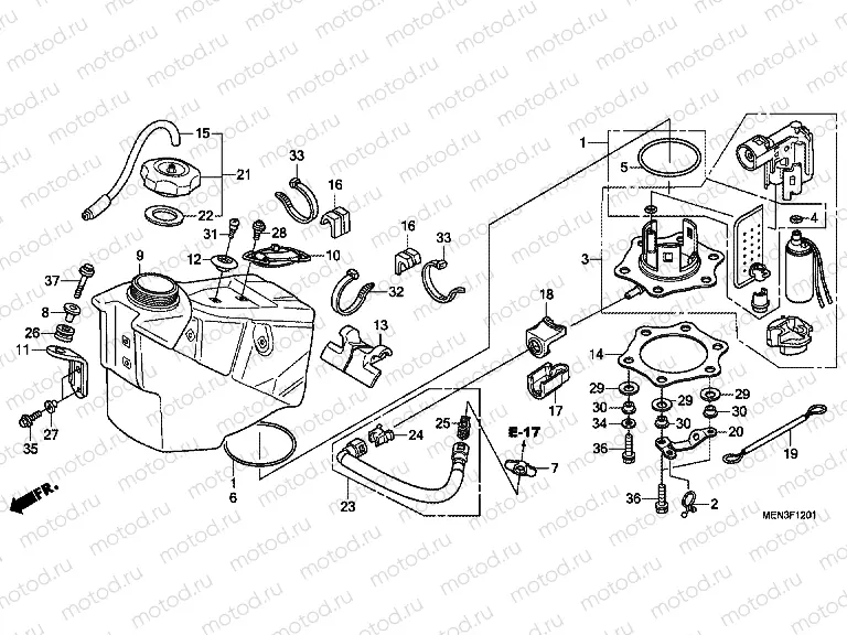 F-12-1 FUEL TANK (CRF450RB / C)