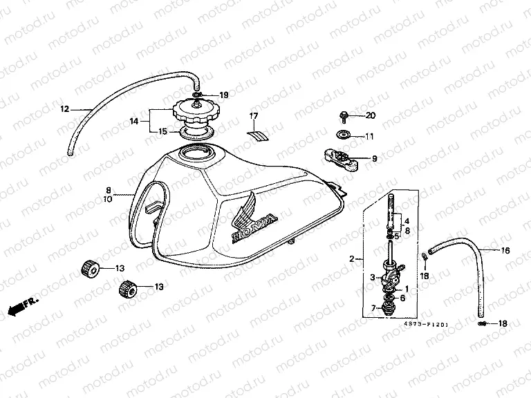F-12-1 FUEL TANK (XL125SD / F / H / L)