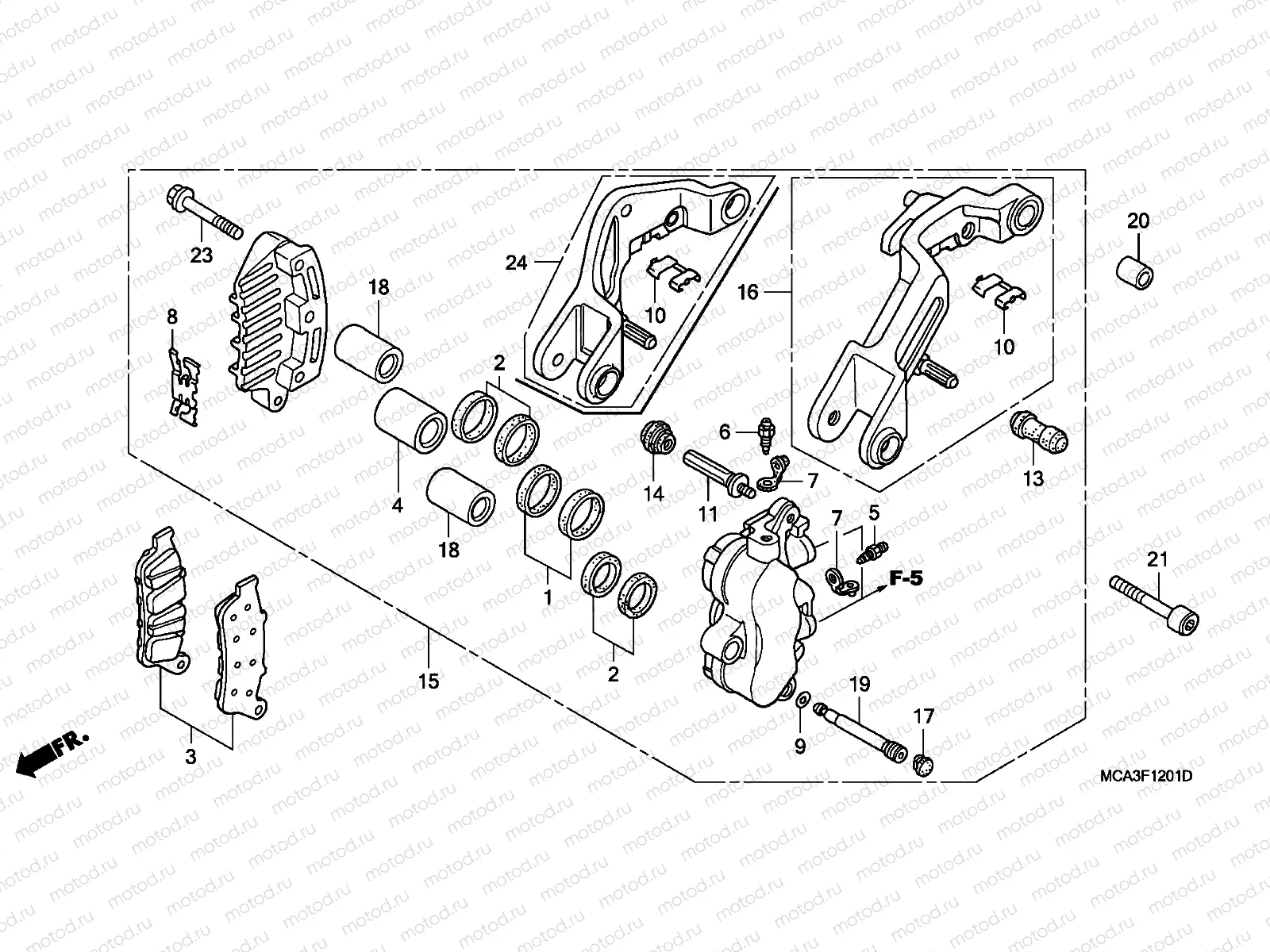 F-12-1 L. FRONT BRAKE CALIPER