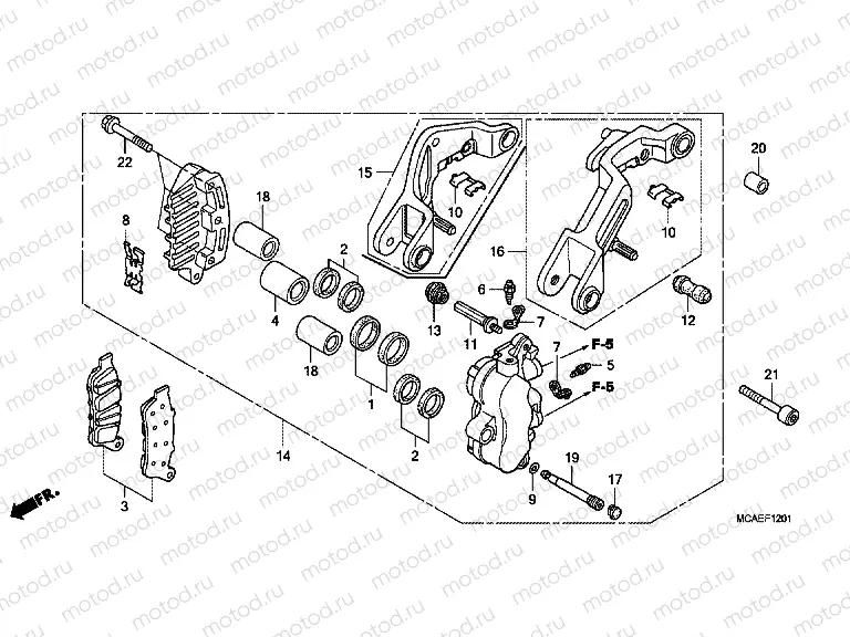 F-12-1 LEFT FRONT BRAKE CALIPER