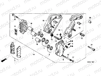 F-12-1 LEFT FRONT BRAKE CALIPER