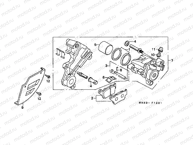 F-12-1 REAR BRAKE CALIPER (2)