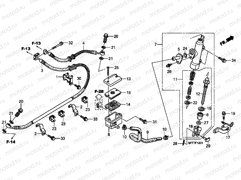 F-12-1 REAR MASTER CYLINDER (ABS)