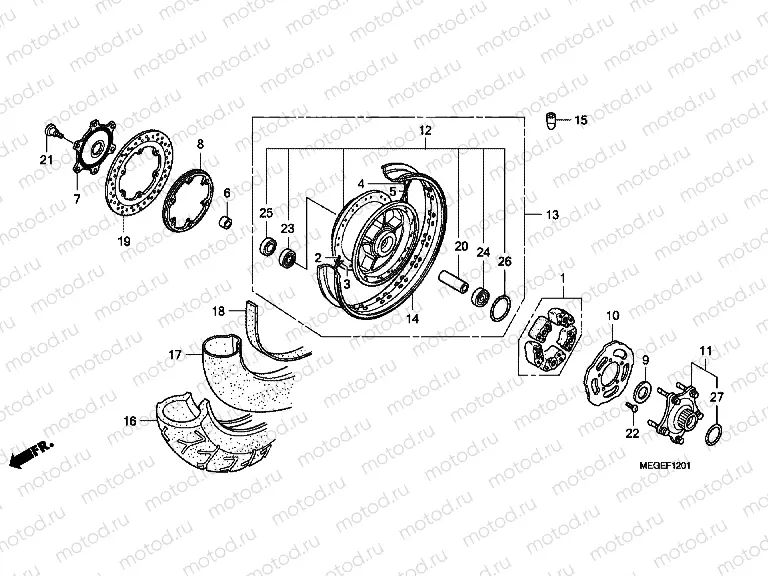 F-12-1 REAR WHEEL (ABS)