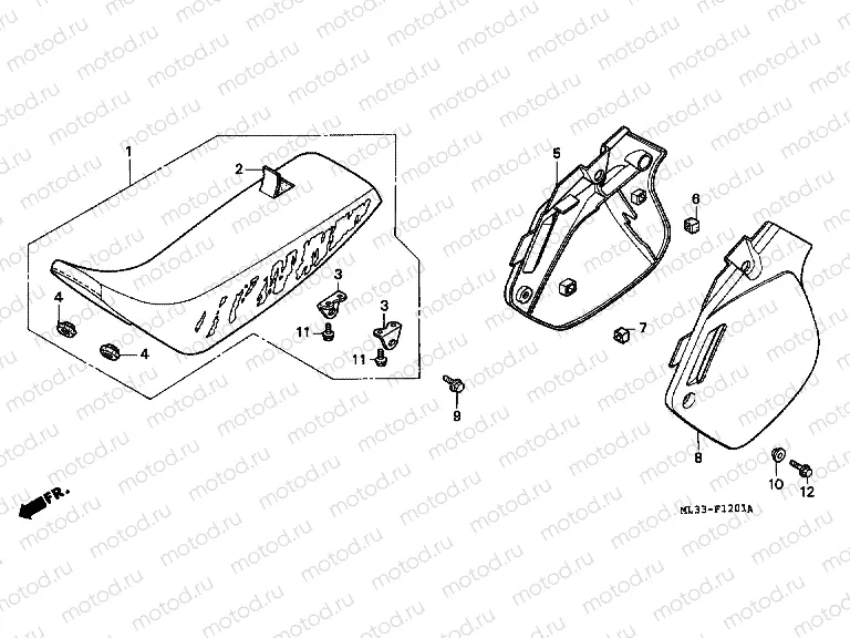 F-12-1 SEAT / SIDE COVER (CR500RM-)