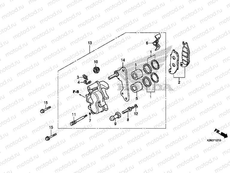 F-12-10 FRONT BRAKE CALIPER