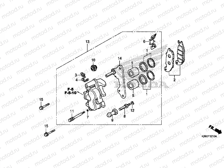 F-12-10 FRONT BRAKE CALIPER