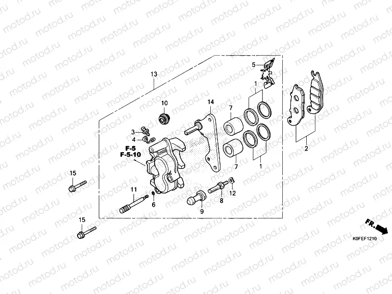 F-12-10 FRONT BRAKE CALIPER