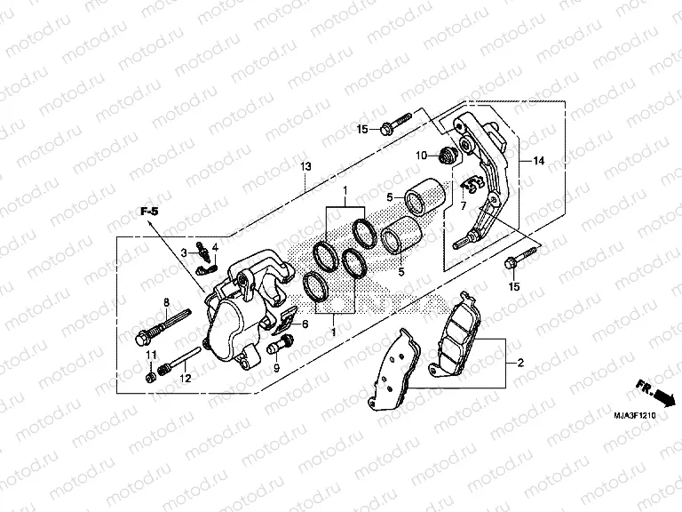 F-12-10 FRONT BRAKE CALIPER (VT750C / CA)