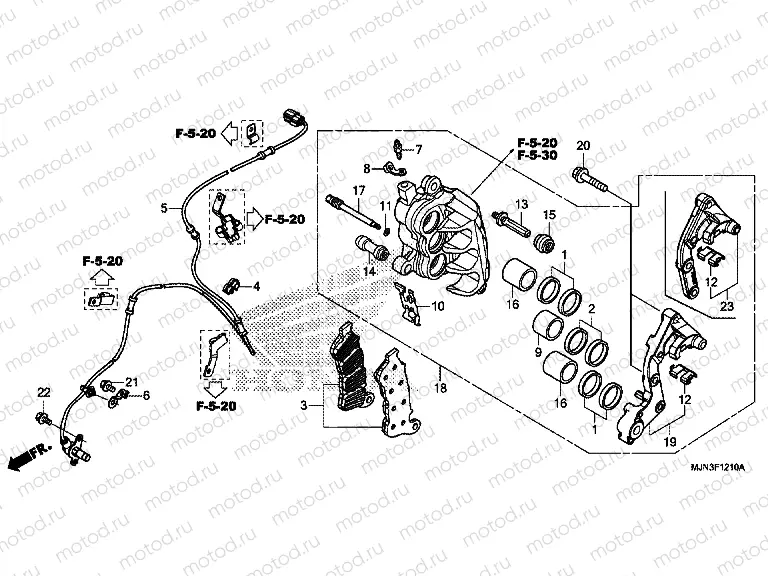 F-12-10 RIGHT FRONT BRAKE CALIPER