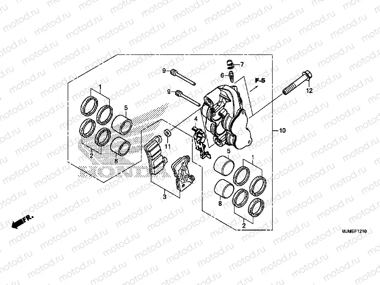 F-12-10 RIGHT FRONT BRAKE CALIPER