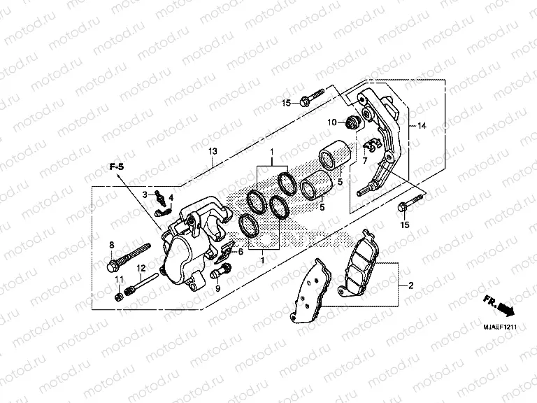 F-12-11 FRONT BRAKE CALIPER (VT750C2B / C)