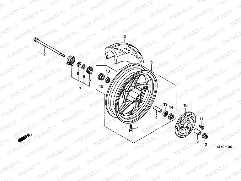 F-12-2 FRONT WHEEL (DISC BRAKE) (SC125A)