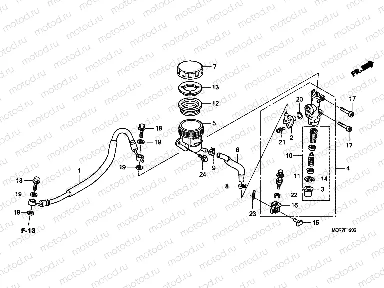 F-12-2 REAR MAIN BRAKE (CBF600S8 / N8)