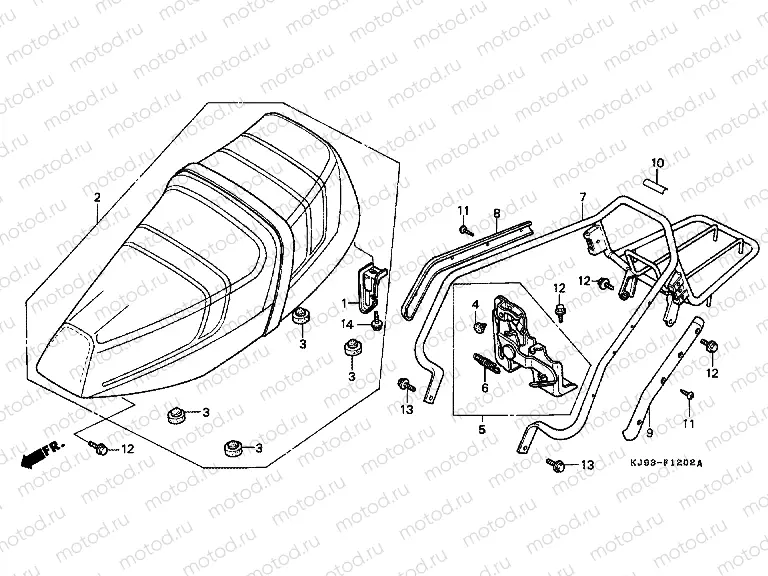 F-12-2 SEAT (CH125J / L / M / N / P / R)
