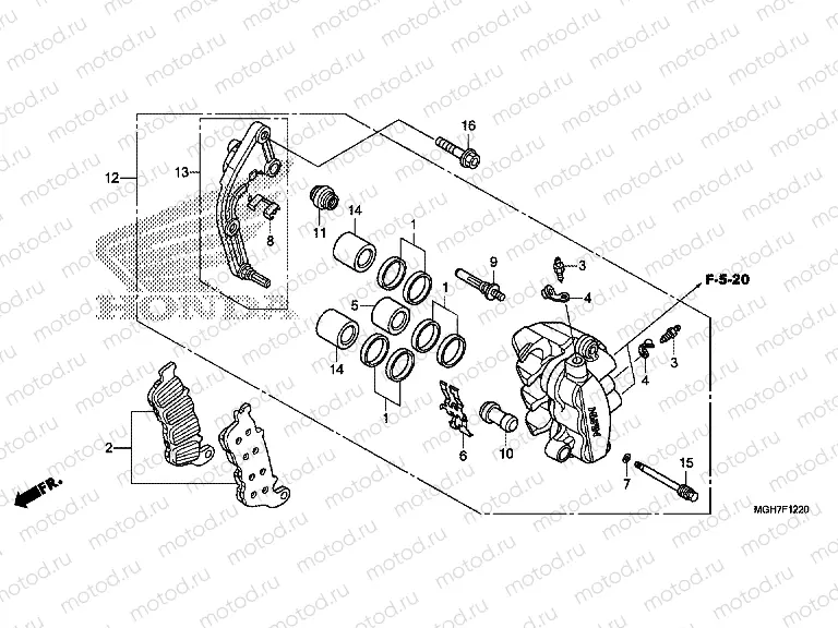 F-12-20 B. FRONT BRAKE CALIPER