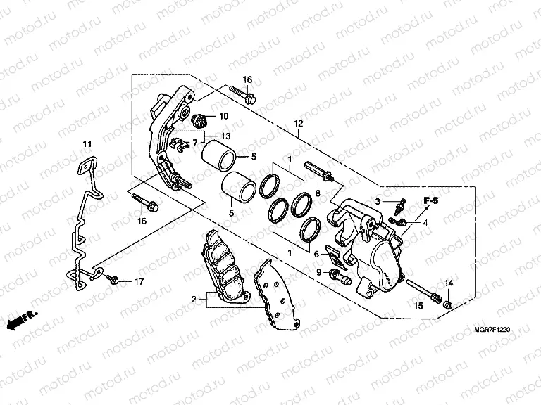 F-12-20 FRONT BRAKE CALIPER