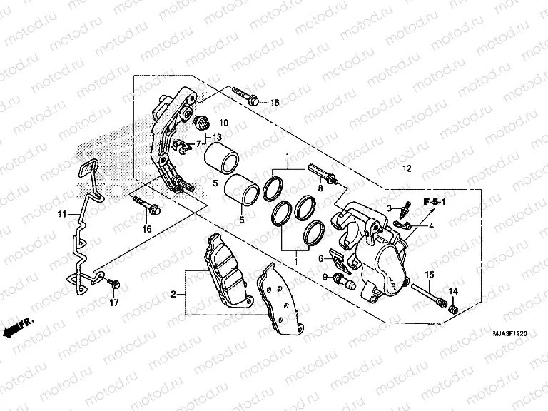 F-12-20 FRONT BRAKE CALIPER (VT750S)