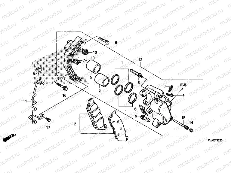 F-12-20 FRONT BRAKE CALIPER (VT750S)