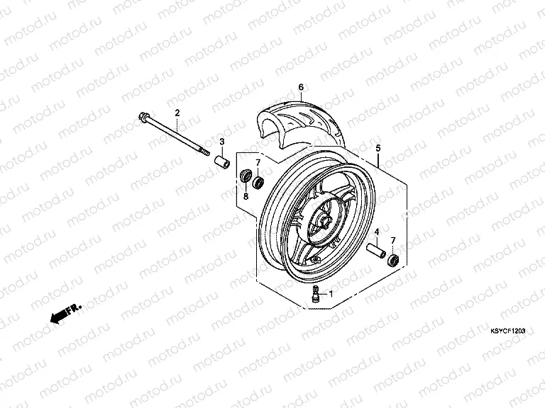F-12-3 FRONT WHEEL (DRUM BRAKE) (SC125A)