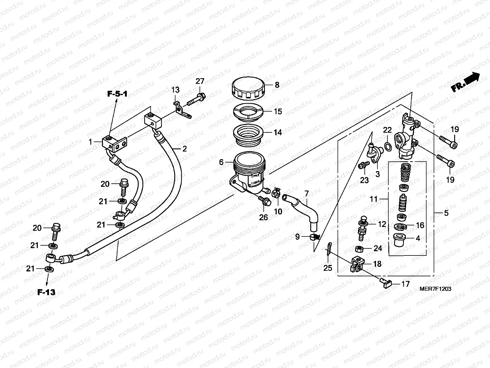 F-12-3 REAR BRAKE MASTER (CBF600SA8 / NA8)