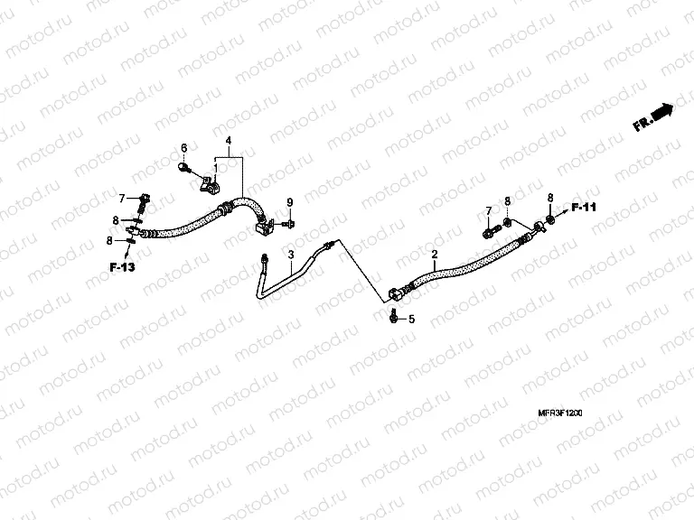 F-12 BRAKE CABLE (VT1300CX)