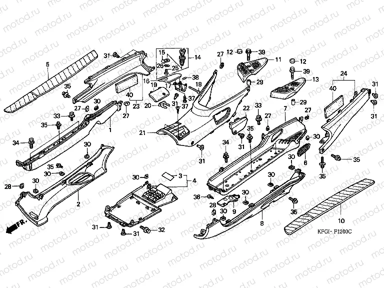F-12 FLOOR PANEL / CENTER COVER