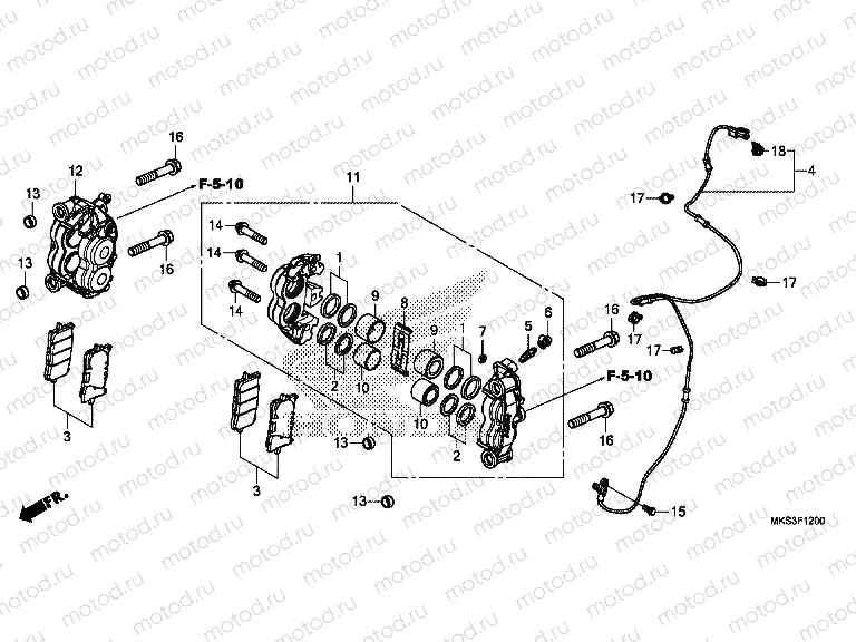 F-12 FRONT BRAKE CALIPER
