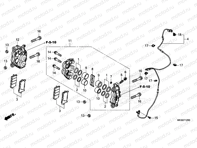 F-12 FRONT BRAKE CALIPER