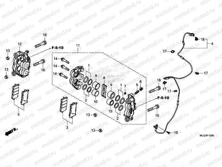 F-12 FRONT BRAKE CALIPER
