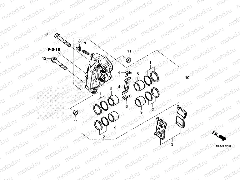F-12 FRONT BRAKE CALIPER