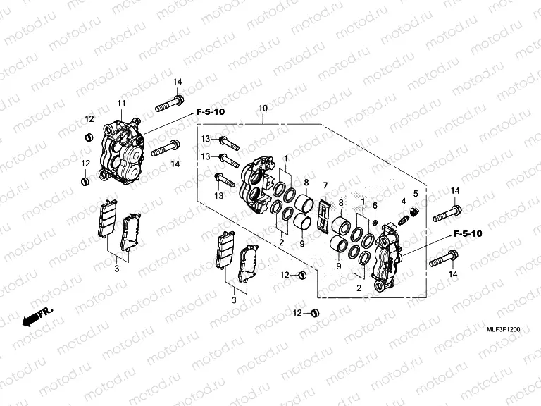 F-12 FRONT BRAKE CALIPER