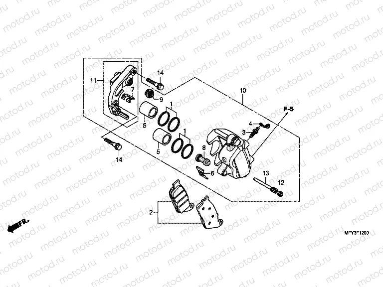 F-12 FRONT BRAKE CALIPER