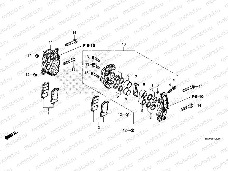 F-12 FRONT BRAKE CALIPER