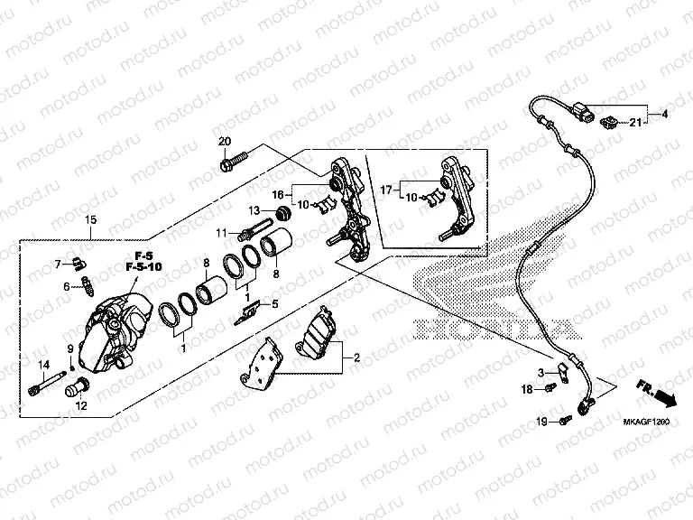 F-12 FRONT BRAKE CALIPER