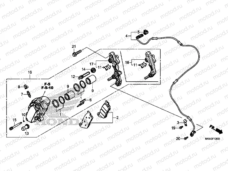 F-12 FRONT BRAKE CALIPER