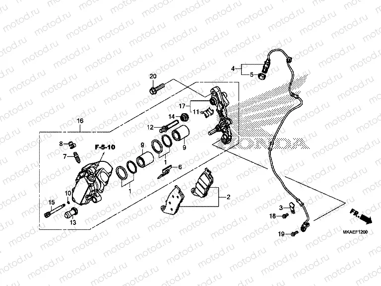 F-12 FRONT BRAKE CALIPER