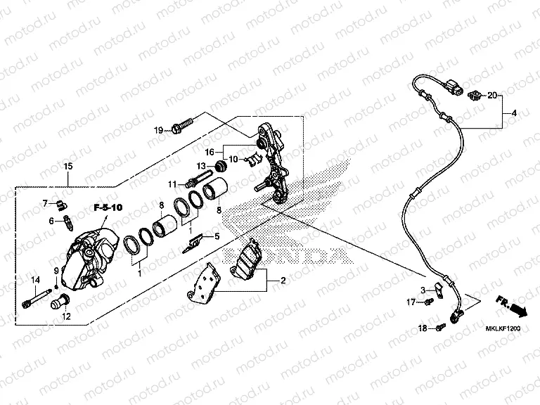 F-12 FRONT BRAKE CALIPER