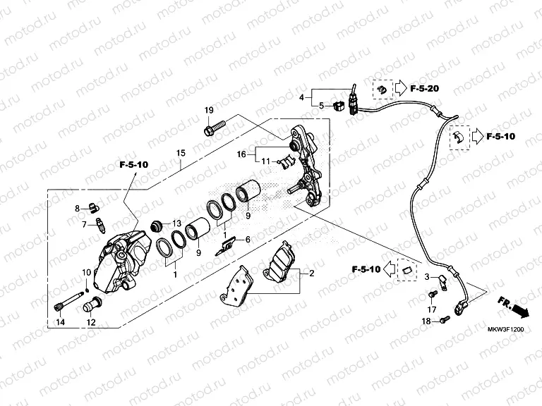 F-12 FRONT BRAKE CALIPER